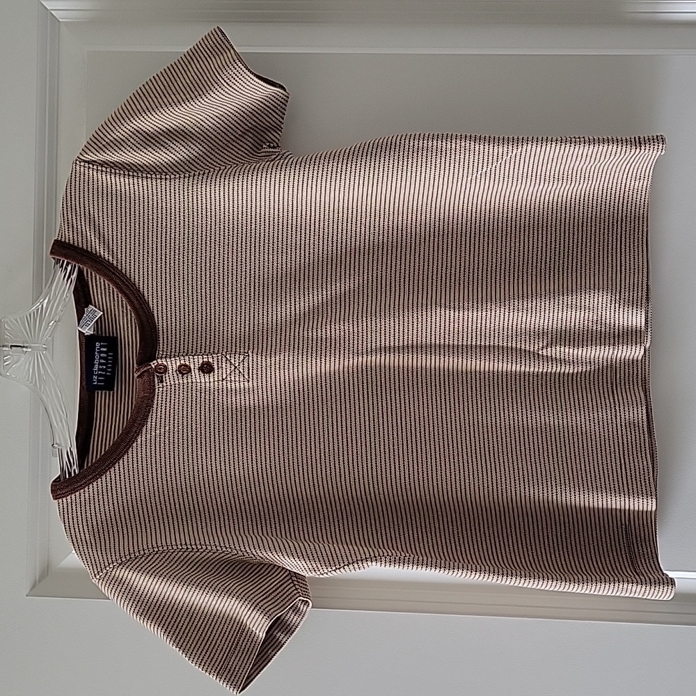 Liz Claiborne cotton striped shirt